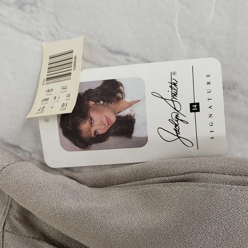 Vintage 90s Jaclyn Smith Signature Satin Dress Party Trousers L NWT Deadstock - Picture 6 of 16